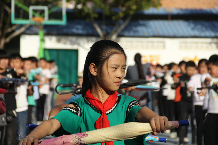 民權縣實驗小學大型團體操排練進行時