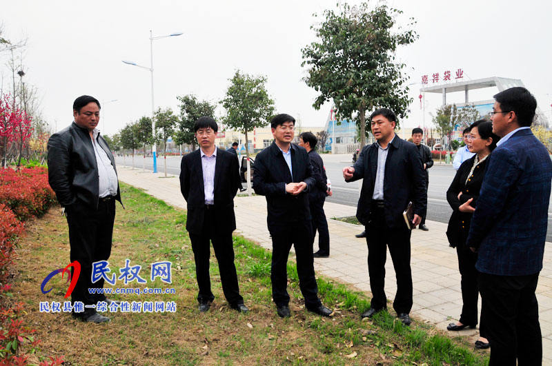 縣委副書記、縣長張團(tuán)結(jié)查看我縣城區(qū)綠化工作開展情況