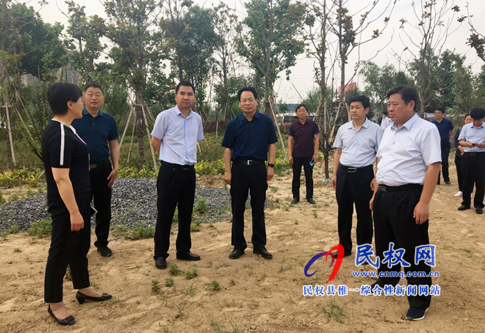 縣委常委、常務副縣長李啟峰查看我縣創(chuàng)建國家園林城市工作開展情況