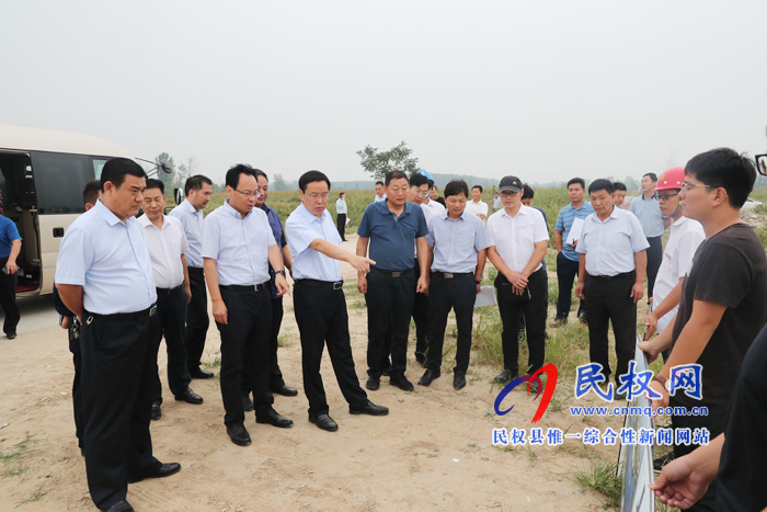 市人大常委會(huì)副主任、縣委書記姬脈常調(diào)研我縣城市水系建設(shè)工作