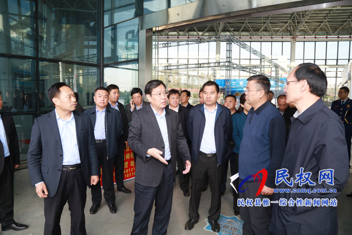 市人大常委會副主任、縣委書記姬脈常查看2019河南·民權(quán)第五屆制冷裝備博覽會籌備工作