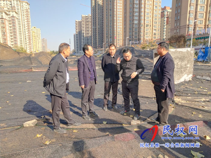 縣委常委、常務副縣長李啟峰查看城市揚塵治理情況