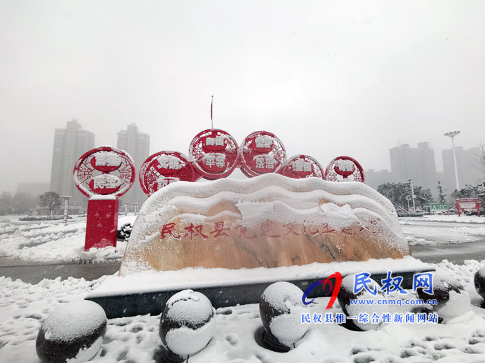 圖說|河南民權(quán)：2020年的第一場雪，太美了吧!