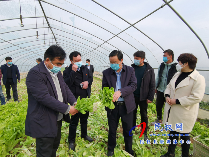 市人大常委會副主任、縣委書記姬脈常調(diào)研扶貧車間復工復產(chǎn)和春耕工作