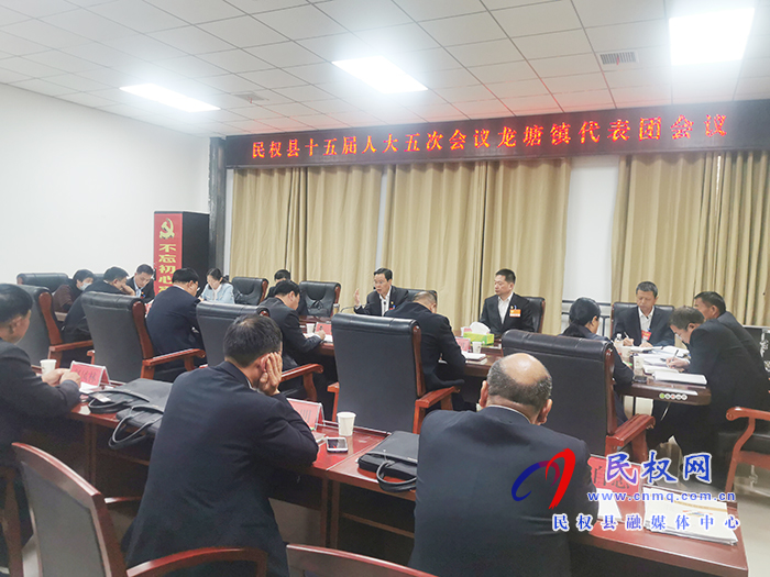 市人大常委會副主任、縣委書記姬脈常參加龍?zhí)伶?zhèn)代表團審議