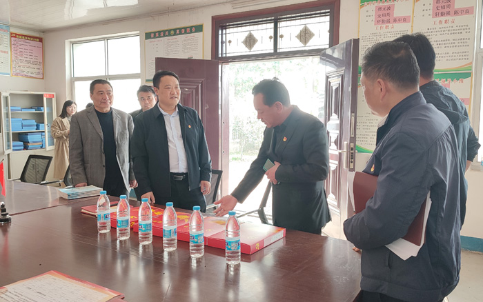  縣委常委、組織部長(zhǎng)王義彬督導(dǎo)軟弱渙散村黨組織整頓及駐村第一書記工作情況