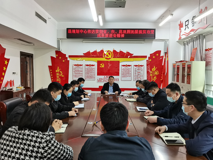 縣規(guī)劃中心傳達(dá)貫徹省、市、縣鞏固拓展脫貧攻堅(jiān)成果推進(jìn)會(huì)精神