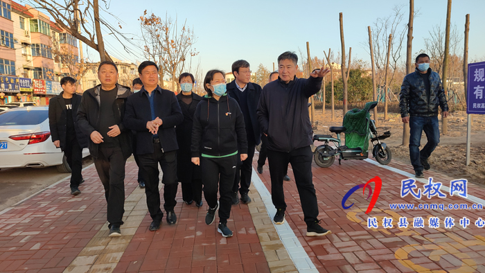 縣委副書記、縣長王靜嫻察看城市建設(shè)、園林綠化等工作