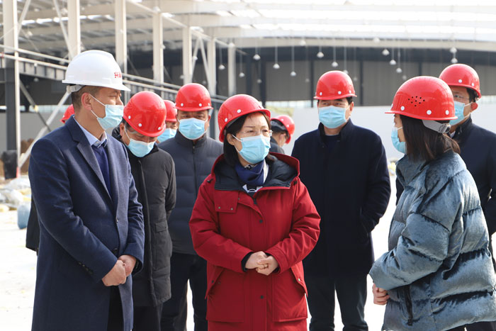 縣委副書記、縣長王靜嫻調(diào)研企業(yè)建設(shè)進(jìn)展情況