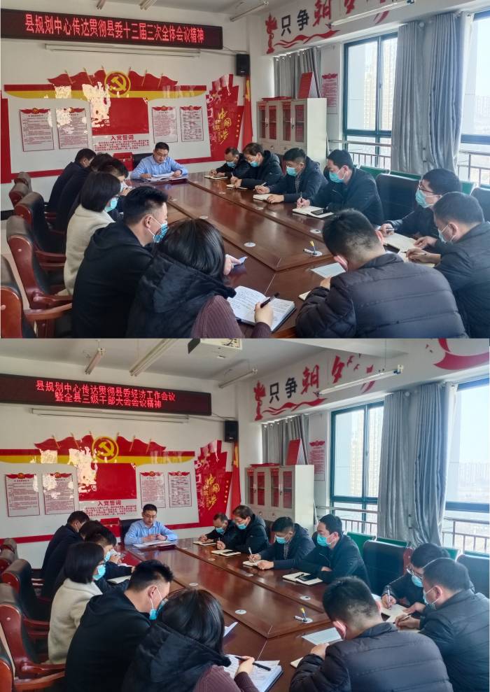 縣規(guī)劃中心傳達貫徹縣委十三屆三次全體會議、縣委經(jīng)濟工作會議暨全縣三級干部大會會議精神