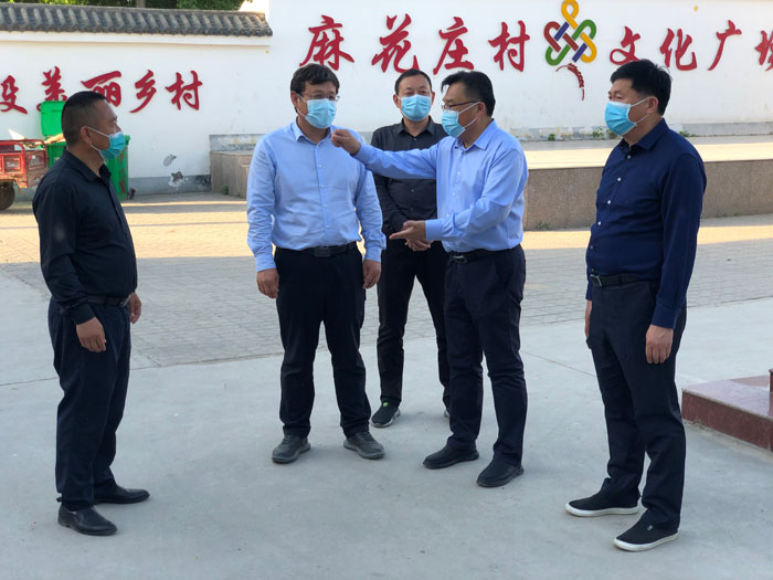 縣委常委、宣傳部長、副縣長畢道喜到王橋鎮(zhèn)督導(dǎo)疫情防控工作