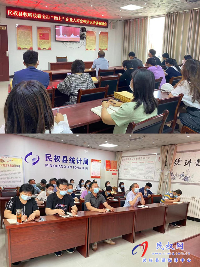 民權(quán)縣統(tǒng)計(jì)局收聽(tīng)收看全市“四上”企業(yè)入庫(kù)業(yè)務(wù)知識(shí)培訓(xùn)視頻會(huì)