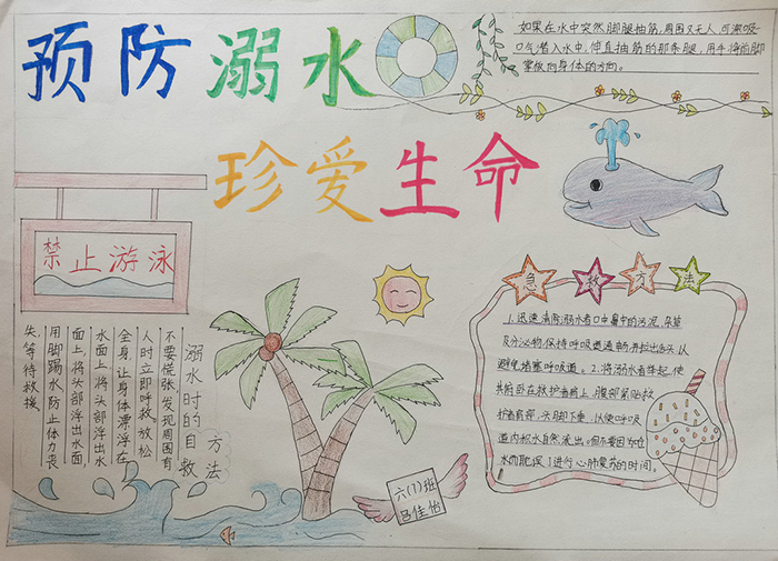 讓防溺水安全教育入心入腦——民權(quán)縣實(shí)驗(yàn)小學(xué)開展防溺水主題手抄報(bào)評比活動