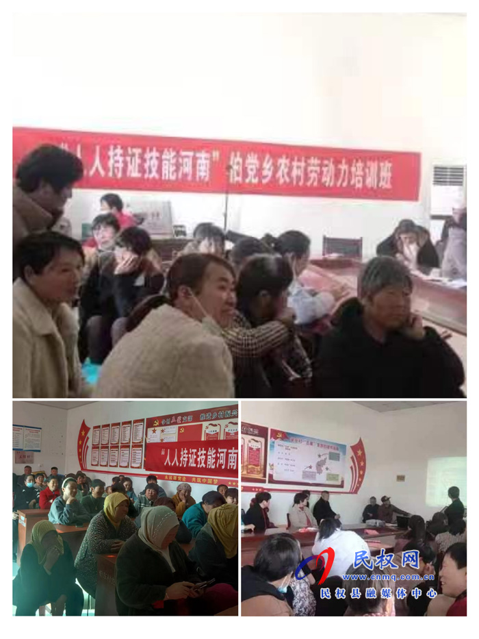 伯黨鄉(xiāng)組織開展2023年第一期“人人持證、技能河南”培訓活動