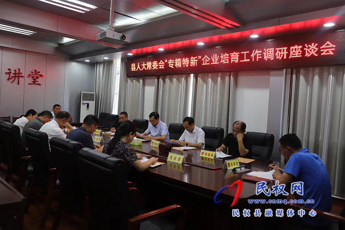 縣人大常委會召開“專精特新”企業(yè)培育工作調(diào)研座談會