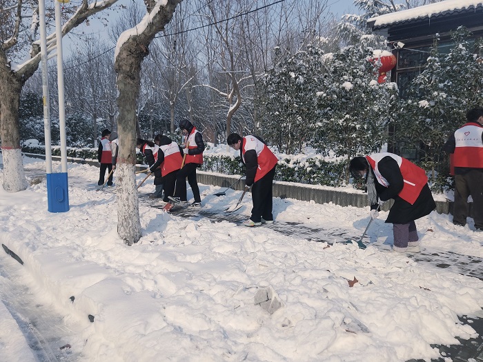 團(tuán)縣委組織返鄉(xiāng)大學(xué)生開(kāi)展“瑞雪出行，暖冬有我”義務(wù)掃雪活動(dòng)